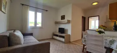 TV i/ili zabavni centar u objektu Apartment Sea view