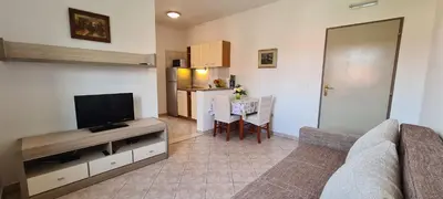 TV i/ili zabavni centar u objektu Apartment Sea view