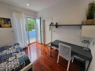 Krevet ili kreveti u jedinici u objektu Blue Beach Villa with BBQ, Wifi and Stunning View