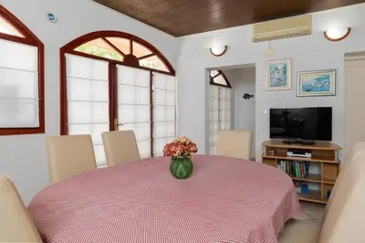 TV i/ili zabavni centar u objektu Apartments Paloc - Blue
