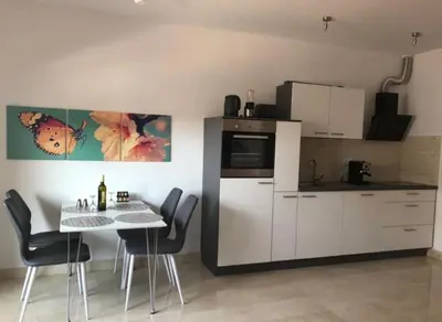 Kuhinja ili čajna kuhinja u objektu Luxury Apartment Ani 100m to See with Pool & Parking