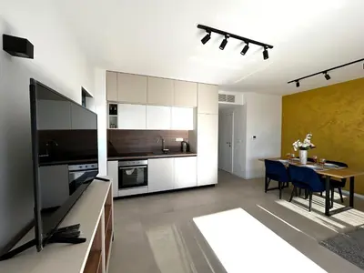 Kuhinja ili čajna kuhinja u objektu Sandi Hvar Apartments