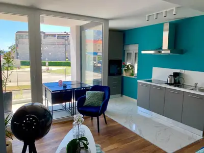 Kuhinja ili čajna kuhinja u objektu Deluxe Suites Mandić