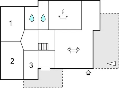 Tlocrt objekta 3 Bedroom Lovely Home In Blato Na Cetini
