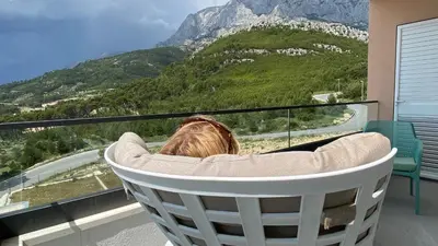 Pogled na planine ili pogled na planine iz apartmana