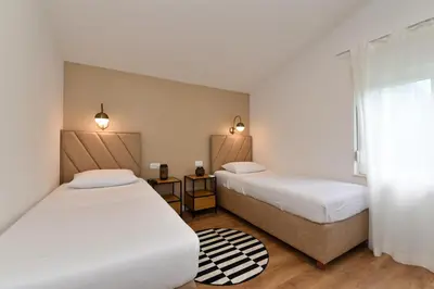 Krevet ili kreveti u jedinici u objektu Villa Sophia with private swimming pool near the beach!
