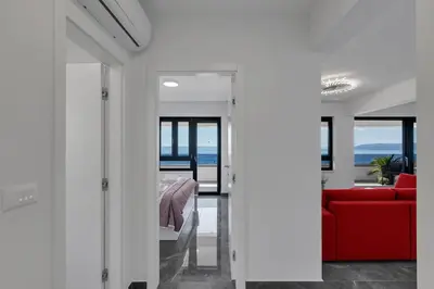 Krevet ili kreveti u jedinici u objektu Luxury Penthouse Berlin