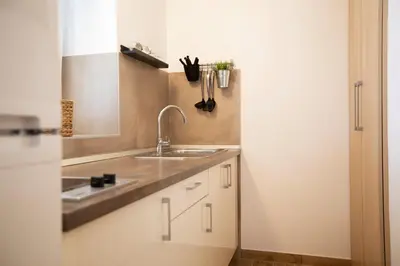 Kuhinja ili čajna kuhinja u objektu Guesthouse Seaview