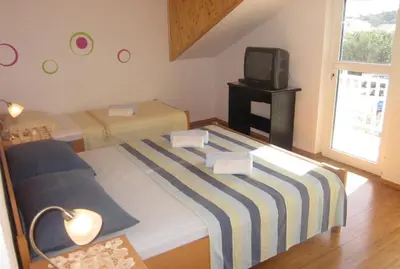 Krevet ili kreveti u jedinici u objektu Apartments and rooms with WiFi Hvar - 20114