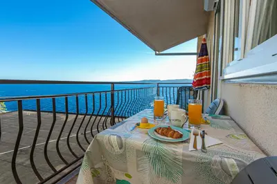 Balkon ili terasa u objektu Apartments by the sea Brela, Makarska - 20075