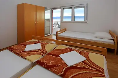 Krevet ili kreveti u jedinici u objektu Apartment in Duce with sea view, terrace, air conditioning, WiFi 3423-1