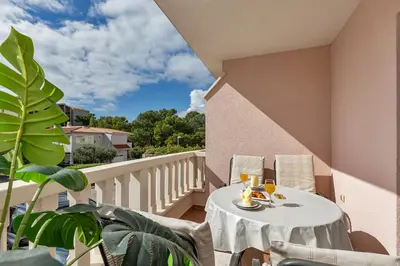 Balkon ili terasa u objektu Apartmani Podest