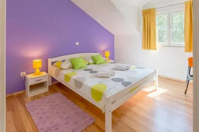 Krevet ili kreveti u jedinici u objektu Apartments by the sea Cove Osibova - Brac - 20093