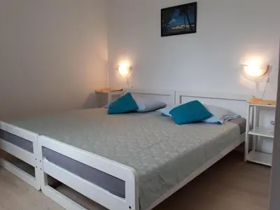 Krevet ili kreveti u jedinici u objektu Povlja Bungalows
