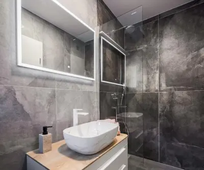 Kupaonica u objektu Luxury Apartment Lorena - Private Heated Pool -