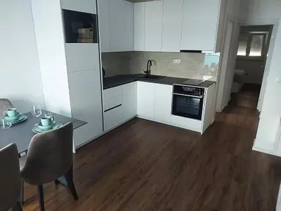 Kuhinja ili čajna kuhinja u objektu Apartment in Lokva Rogoznica with sea view, balcony, air conditioning, WiFi 5118-3
