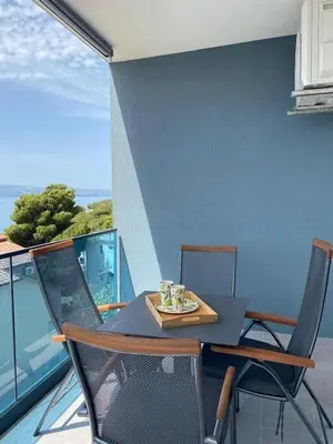 Balkon ili terasa u objektu Apartment in Lokva Rogoznica with sea view, balcony, air conditioning, WiFi 5118-5