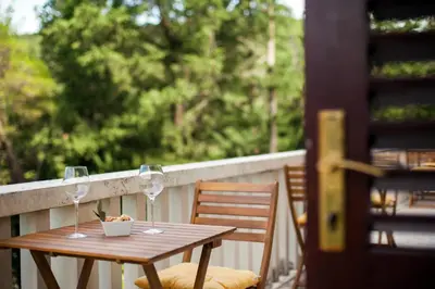 Balkon ili terasa u objektu White house in the forest