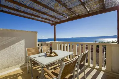 Balkon ili terasa u objektu Apartment in Bol with sea view, terrace, air conditioning, WiFi 5121-1