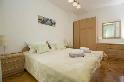 Krevet ili kreveti u jedinici u objektu Apartment in Bol with sea view, terrace, air conditioning, WiFi 5121-4