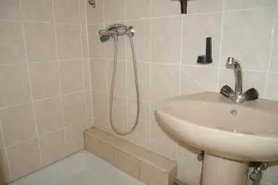 Kupaonica u objektu Studio apartment in Dugi Rat with sea view, balcony, air conditioning, WiFi 5132-3