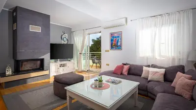 TV i/ili zabavni centar u objektu Penthouse Apartment Villa Danijela with Jacuzzi