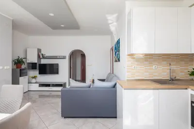 Kuhinja ili čajna kuhinja u objektu Blue Bliss Apartments