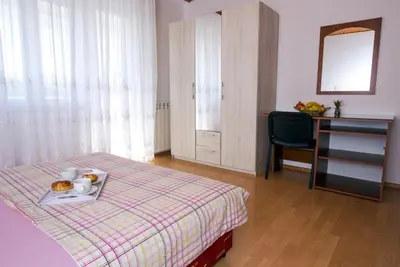 Krevet ili kreveti u jedinici u objektu Apartment in Duce with sea view, balcony, air conditioning, WiFi 5146-1