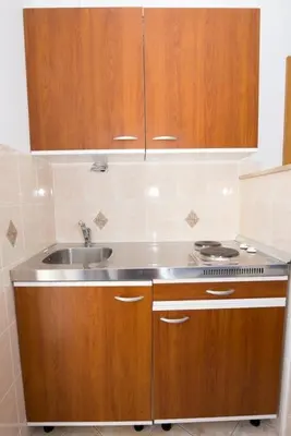Kuhinja ili čajna kuhinja u objektu Studio apartment in Duce with sea view, balcony, air conditioning, WiFi 5146-2
