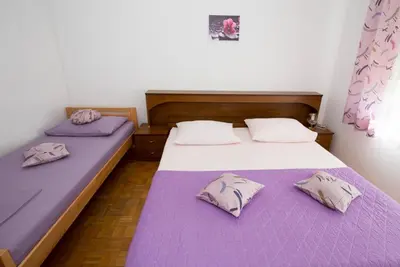 Krevet ili kreveti u jedinici u objektu Apartment in Duce with sea view, balcony, air conditioning, WiFi 5146-3