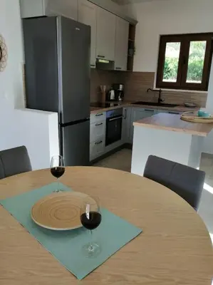 Kuhinja ili čajna kuhinja u objektu Kuća za odmor Gnjila u uvali iznad prekrasne plaže