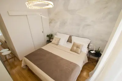 Krevet ili kreveti u jedinici u objektu Luxury apartment near the beach
